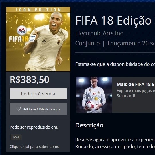 Fifa 18 - Ps3 em Promoção na Americanas