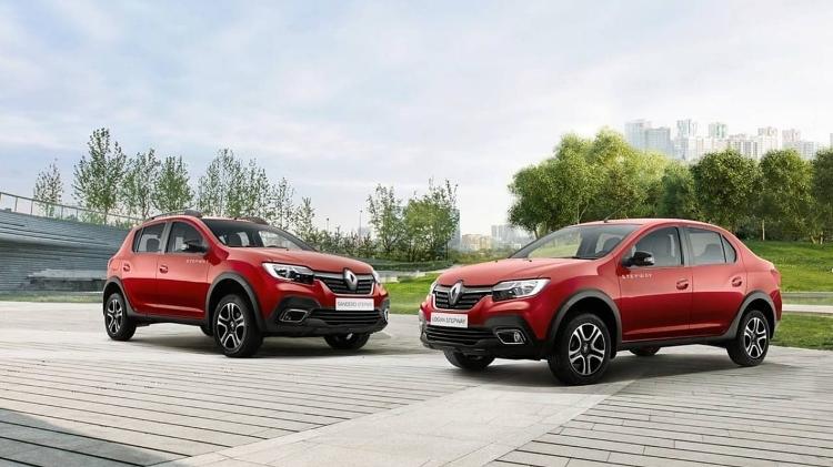 Renault Logan e Sandero Stepway - Divulgação - Divulgação