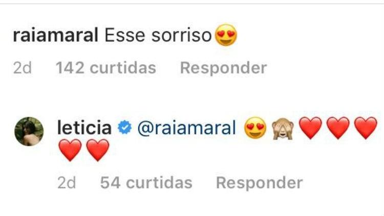 Letícia Almeida e seu novo affair trocam mensagens românticas nas redes sociais - Reprodução/Instagram - Reprodução/Instagram