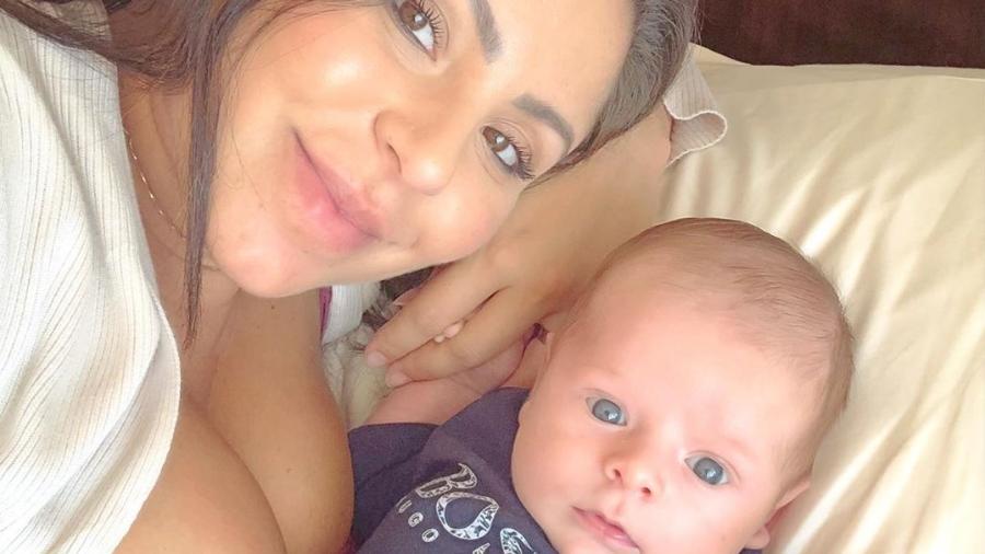 Andressa Ferreira e o filho, Bento, fruto de seu relacionamento com Thammy Miranda - Reprodução/Instagram