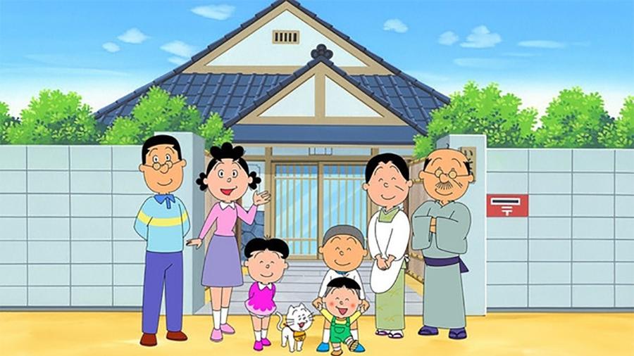 Cena do anime "Sazae-san", no ar na TV japonesa desde 1969 - Reprodução