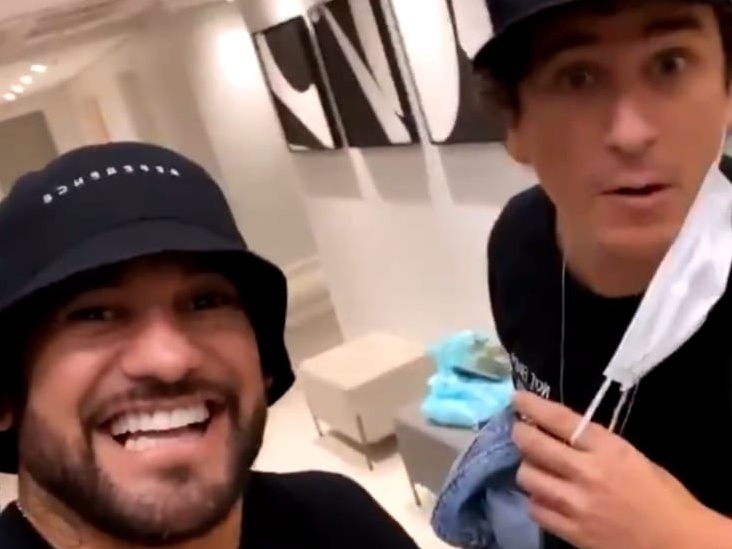 O jogador voltou? Hadson aparece com Rafael Portugal e brinca: 'De volta'