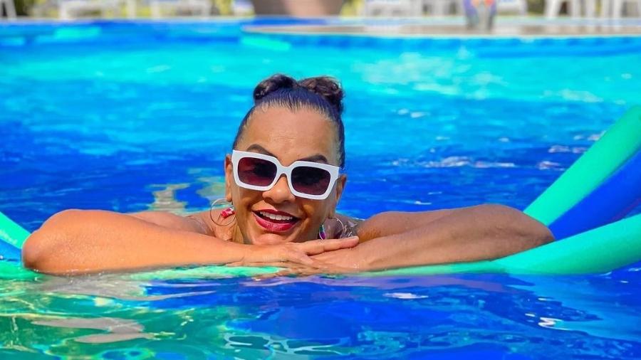 Solange Couto curte piscina de hotel em Olinda - Reprodução/Instagram