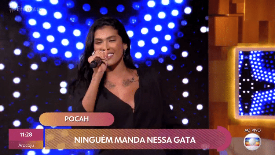 Pocah mudou a letra de "Não sou obrigada" no "Encontro com Fátima Bernardes" - Reprodução / TV Globo