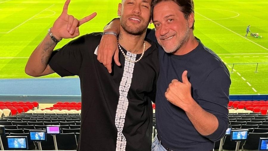 Neymar em encontro com o ator Enrique Arce Temple, de "La Casa de Papel", da Netflix - Reprodução/Instagram
