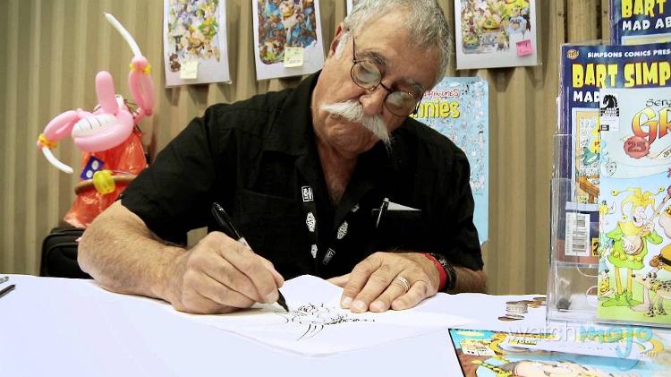 Sergio Aragonés, famoso pela velocidade em que desenha - Reprodução - Reprodução