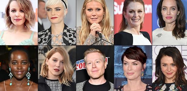 Rachel McAdams; Cara Delevingne; Gwyneth Paltrow; Julianne Moore; Angelina Jolie; Lupita Nyong'o; Léa Seydoux; Anthony Rapp; Lena Headey e Caterina Scorsone: alguns dos sobreviventes de violência sexual no cinema e na tevê americanos - Getty Images/UOL - Getty Images/UOL