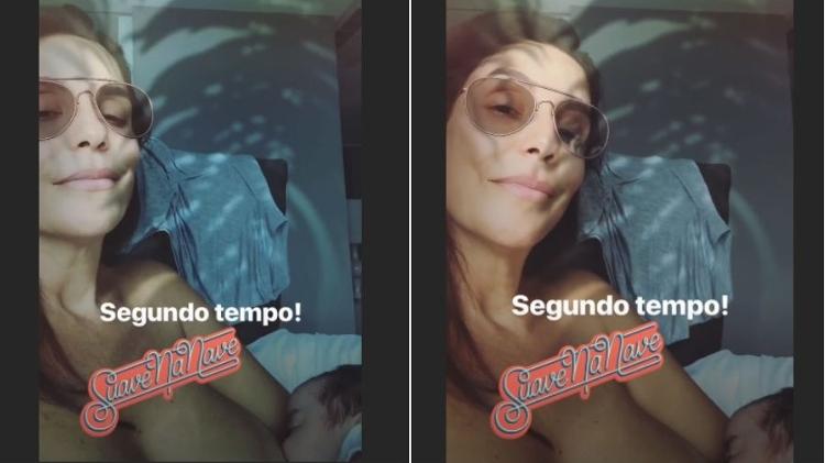 Ivete Sangalo amamentando uma das gêmeas - Reprodução/Instagram - Reprodução/Instagram