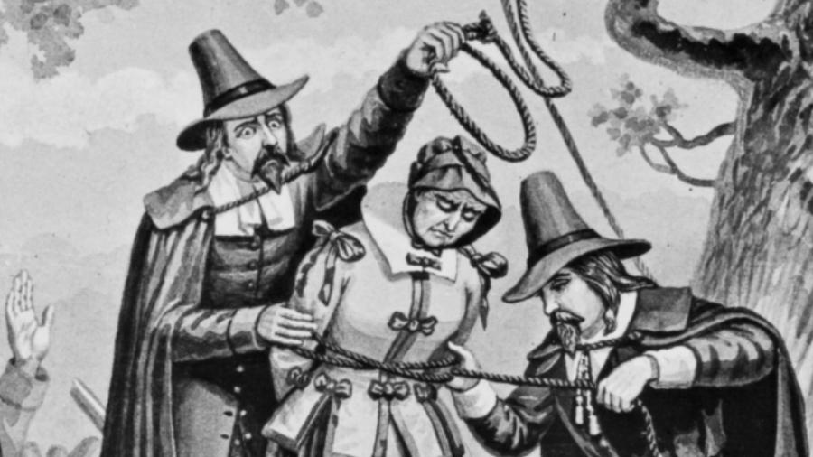 Em Salem, mulheres que tinhas atitudes consideradas "liberais" eram condenadas à morte acusadas de bruxaria - Reprodução