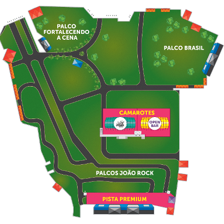 Mapa do João Rock 2018 - Reprodução - Reprodução