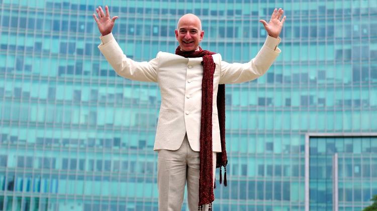 O empresário Jeff Bezos, 56, fundador da Amazon - Abhishek N. Chinnappa/Reuters - Abhishek N. Chinnappa/Reuters