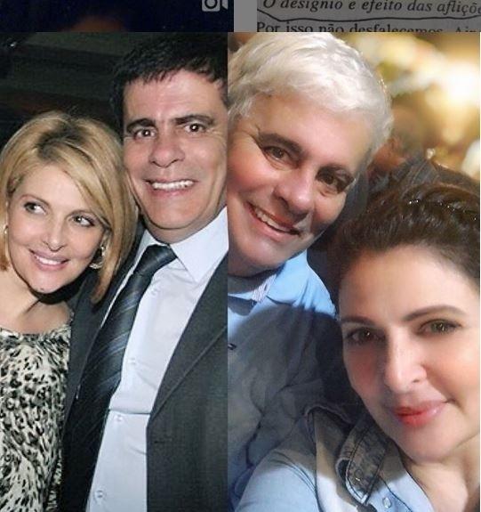 Em janeiro, Sonia Lima entrou na brincadeira do desafio dos 10 anos e fez uma montagem ao lado do marido - Reprodução Instagram Sonia Lima