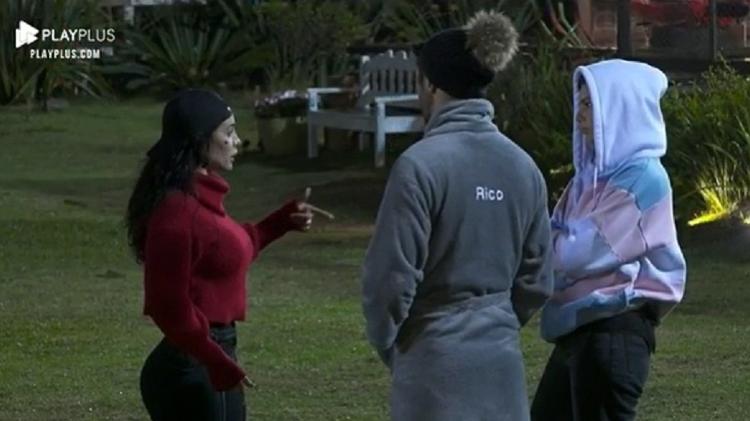 A Fazenda 2021: Aline discute com Rico e Dayane sobre suas atitudes no jogo - Reprodução/Playplus - Reprodução/Playplus