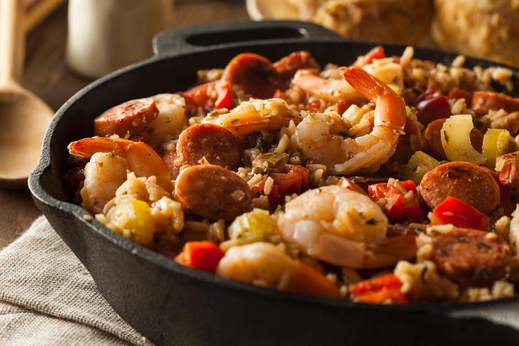 Jambalaya de camarão, uma das iguarias da gastronomia caribenha, que corre o risco de ser apenas "para turista" no atual cenário - bhofack2/Getty Images/iStockphoto - bhofack2/Getty Images/iStockphoto