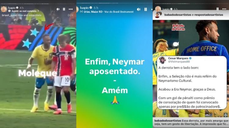 Luana Piovani reposta críticas a Neymar após eliminação da Copa do Mundo