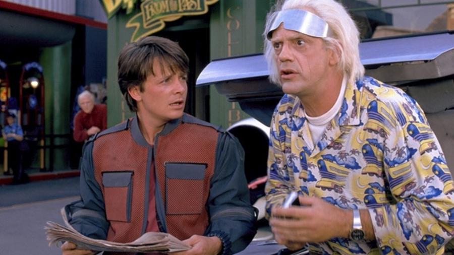 Michael J. Fox e Christopher Lloyd em cena da franquia "De Volta para o Futuro" - Divulgação
