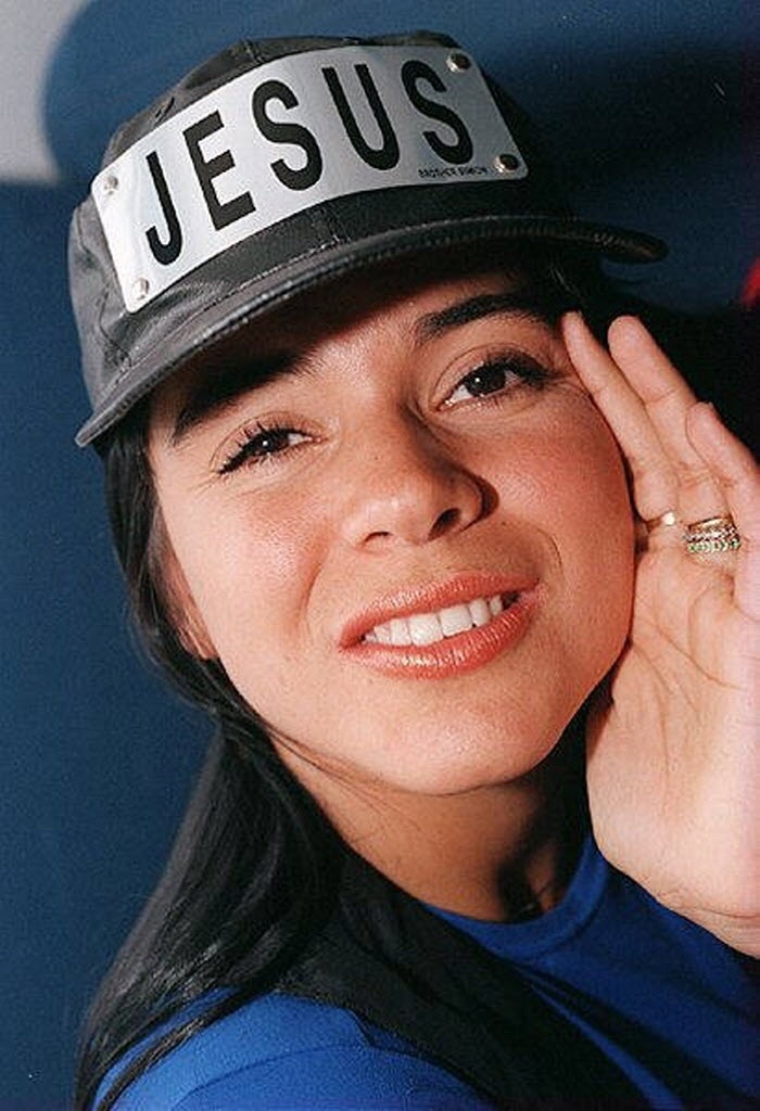 A apresentadora da Rede Record de Televisão, Mara Maravilha em 1996 - Roberta Dabdab/Folhapress