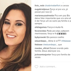 Internautas deixam mensagem de apoio no perfil de Beatriz Bonemer, filha de Fátima e Bonner - Reprodução/Instagram - Reprodução/Instagram