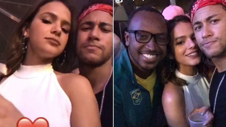 Neymar em clima de festa com Bruna Marquezine e Thiaguinho após classificação do Brasil para a Copa do Mundo - Reprodução/Instagram/neymarjr - Reprodução/Instagram/neymarjr
