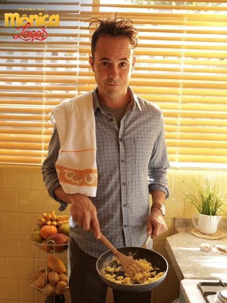 Paulo Vilhena caracterizado como Seu Cebola no filme "Laços", da Turma da Mônica - Divulgação - Divulgação