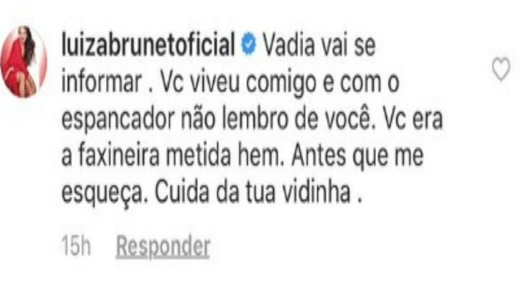 Luiza Brunet xinga funcionária pública de "vadia" - Reprodução/Instagram - Reprodução/Instagram