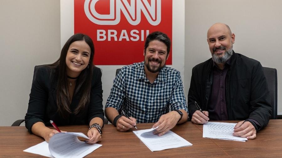 Mari Palma, Phelipe Siani e Douglas Tavolaro - Divulgação/CNN Brasil
