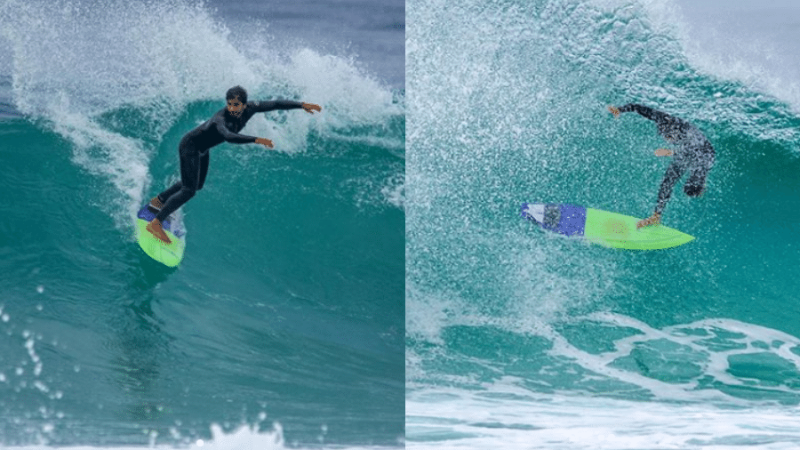 Hugo Moura compartilhou final "infeliz" de seu dia de surfe no mar carioca - Reprodução/Instagram/@hugomourag