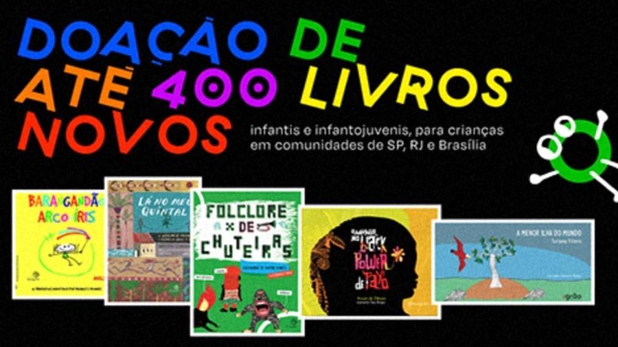Campanha arrecada contribuições para doar livros a 400 crianças de comunidades brasileiras - Divulgação