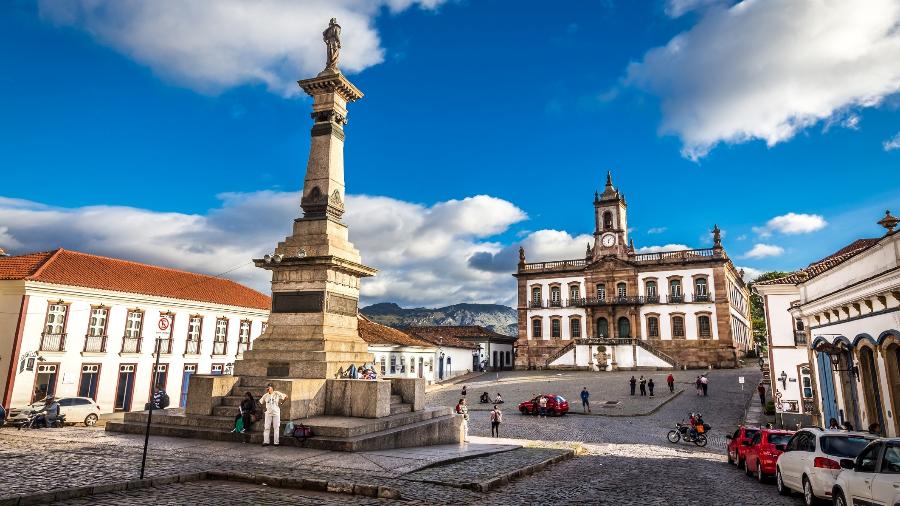 Praça Tiradentes, em Ouro Preto  - Getty Images