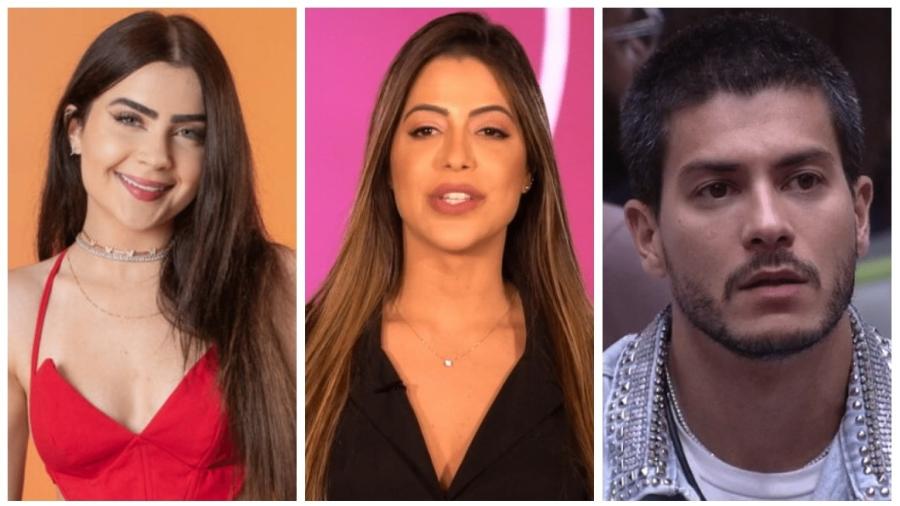 BBB 22: Jade, Laís e Arthur são os mais odiados após eliminação de Brunna - Montagem Reprodução / TV Globo