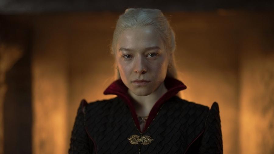 Rhaenyra Targaryen (Emma D"Arcy) na cena final da primeira temporada de "House of the Dragon" - Reprodução/HBO Max