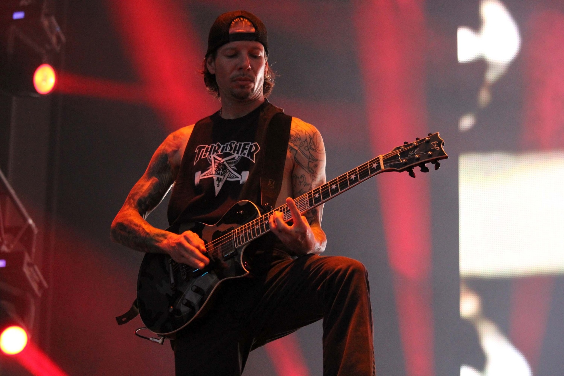 24.set.2015 - Lamb of God se apresenta no palco Sunset nesse segundo dia dedicado ao metal do Rock in Rio 2015 - Luiz Souza/Agência Estado