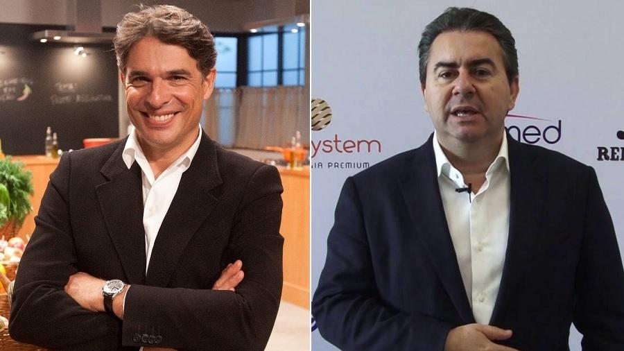 Chef e apresentador Olivier Anquier e seu rival jurídico, o empresário José Carlos Semenzato - Montagem/UOL