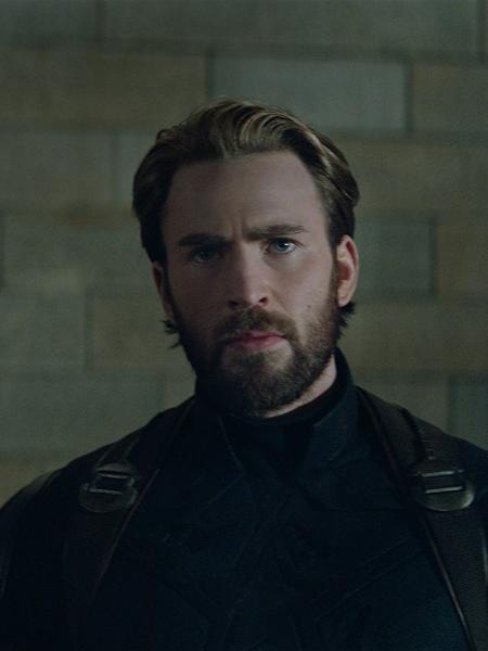 Chris Evans como o Capitão América em "Vingadores: Guerra Infinita" - Reprodução