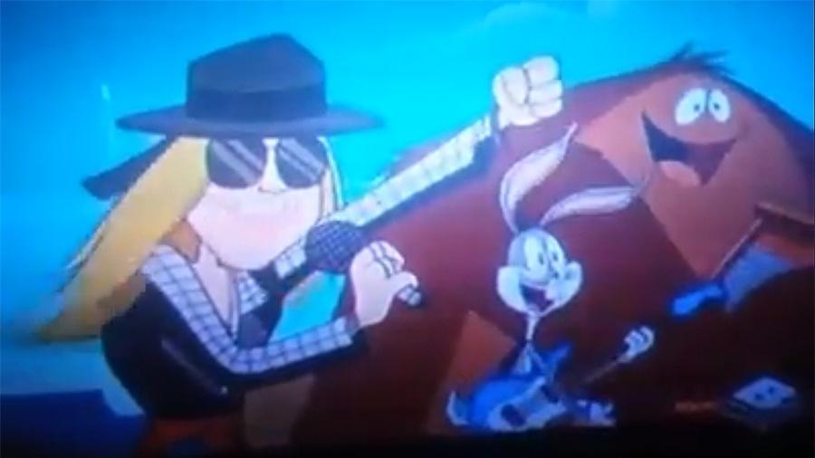 Axl Rose em participação no "Looney Tunes" - Reprodução