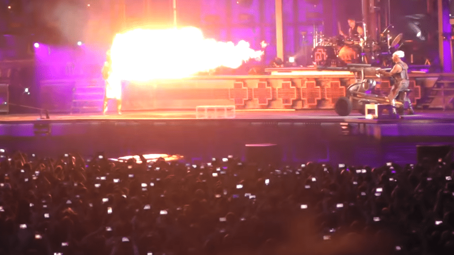 Detalhe do show da nova turnê do Rammstein - Reprodução/Youtube