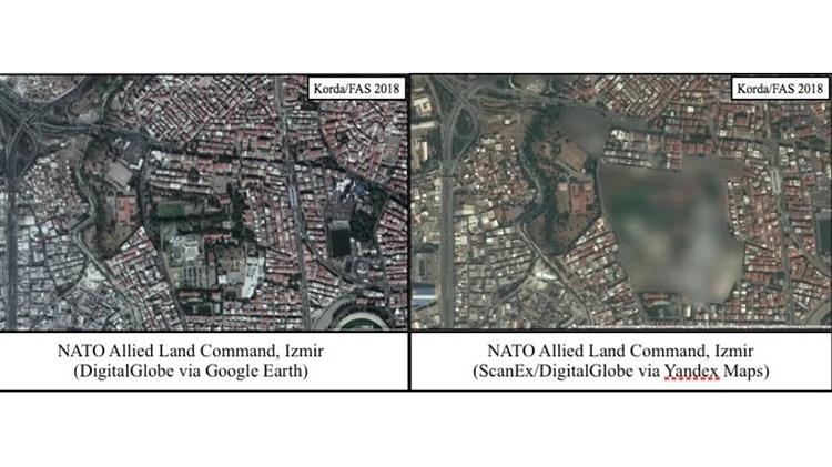 Uma comparação de imagens da base da Otan na Turquia no Google e no Yandex - FAS - FAS