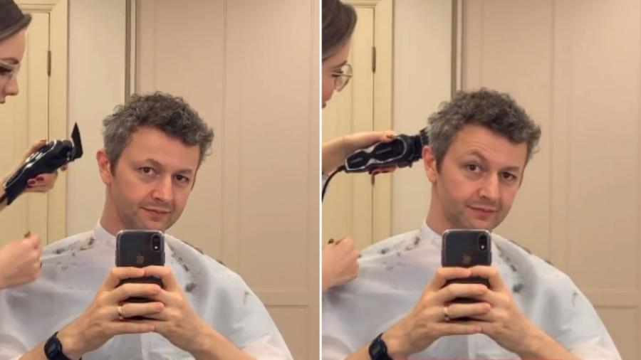 Lucas Lima mostrou nas redes sociais o corte de cabelo feito por Sandy - Reprodução/Instagram