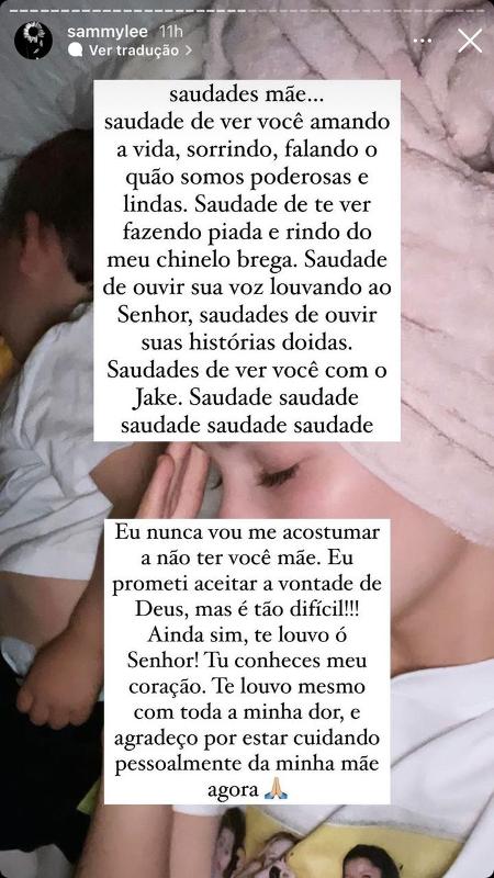 Sammy print - Reprodução / Instagram - Reprodução / Instagram