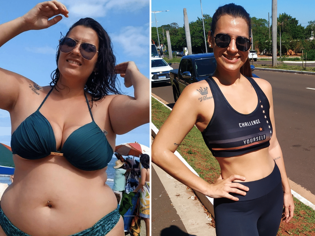 Ela perdeu 38 kg após saber que obesidade era risco para a covid
