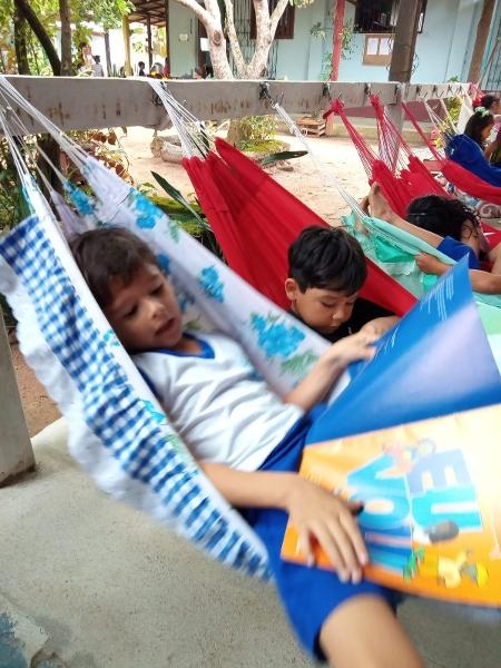 Escola instala redes para incentivar a leitura de crianças de 3 a 5 anos do Pará  - Arquivo Pessoal
