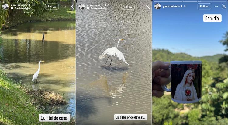 Registros de Geraldo Luís nos Stories do Instagram nesta segunda-feira (10) Registros de Geraldo Luís nos Stories do Instagram nesta segunda-feira (10)