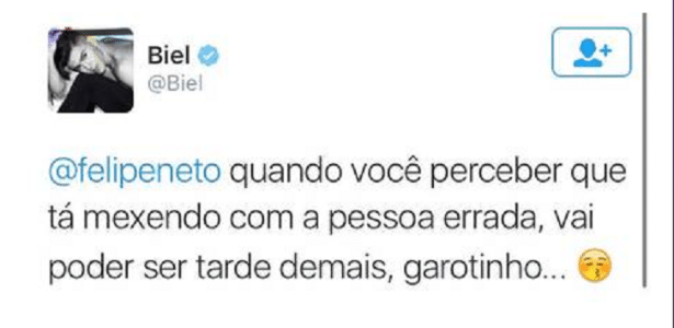 Biel - Reprodução/Twitter/felipeneto - Reprodução/Twitter/felipeneto