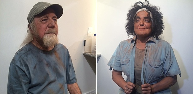 Renato Lombardi e Fabíola Reipert gravam quadro "Teste da Vida Real", do "Gugu" - Divulgação/Record - Divulgação/Record