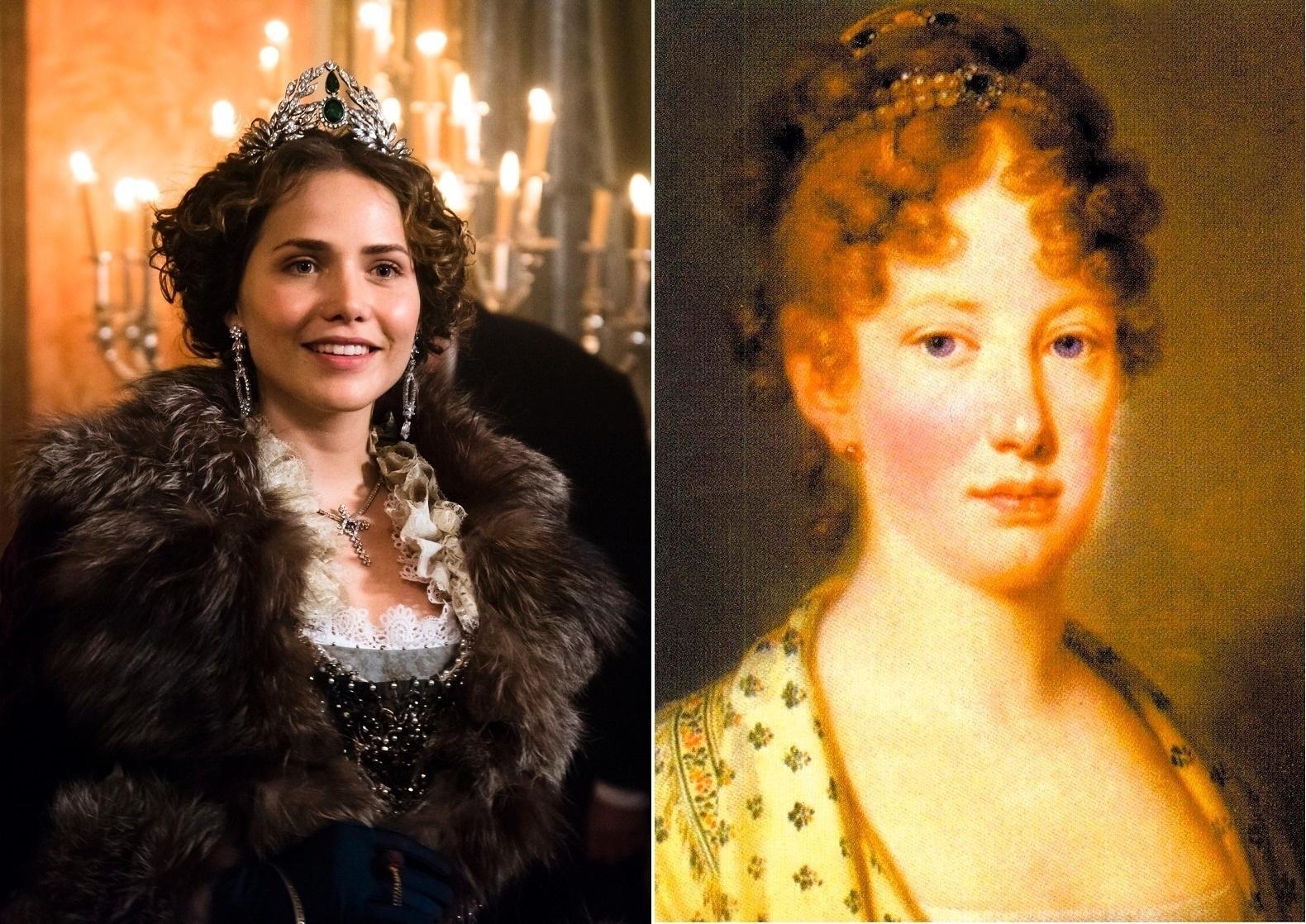 Leopoldina (Letícia Colin), em "Novo Mundo" - Montagem UOL/divulgação