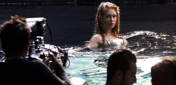 Marina Ruy Barbosa durante gravação de comercial - Divulgação - Divulgação