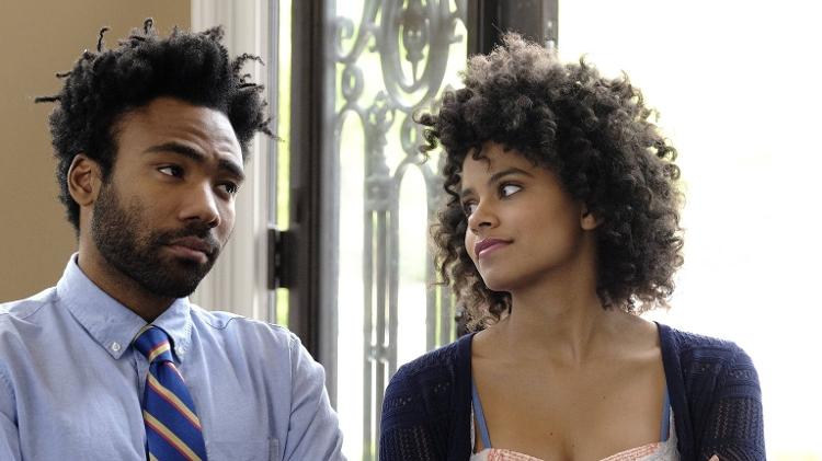 Zazie Beetz com Donald Glover na série "Atlanta" - Divulgação - Divulgação