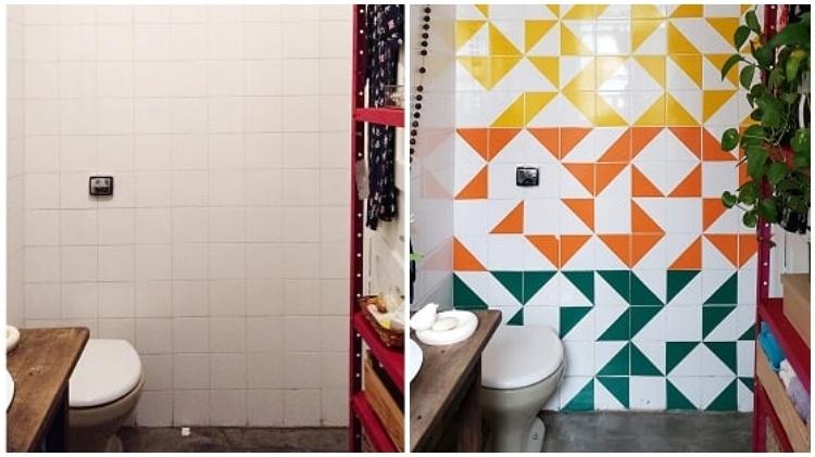 Revestimento banheiro - antes e depois - Érika Karpuk - Érika Karpuk