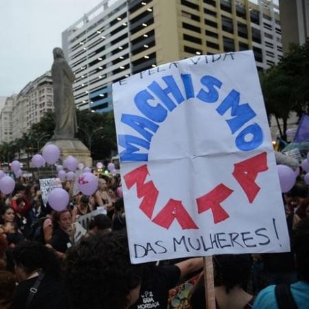 "Machismo mata": mulheres fazem manifestação contra violência de gênero  - Arquivo/Fernando Frazão/Agência Brasil