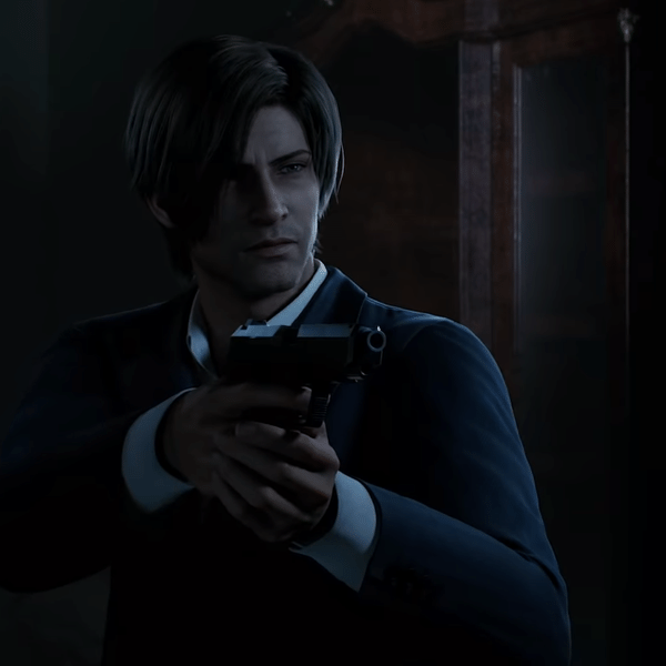Leon em cena de 'Resident Evil: No Escuro Absoluto'